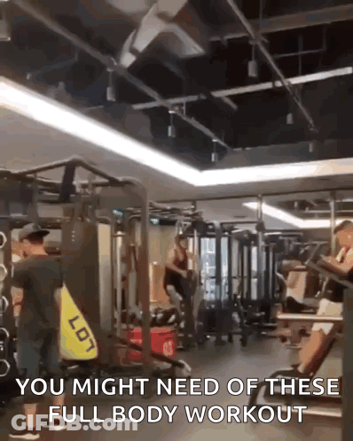 Gym People Full Body Workout GIF