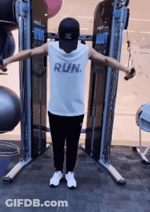 Gym Rat Working Out At Gym GIF