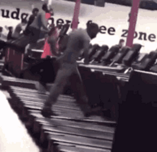 Gym Treadmill Walking GIF