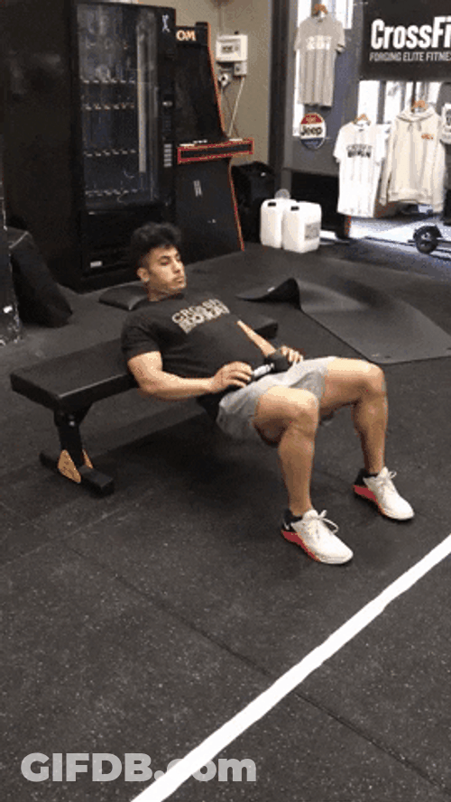 Gym Workout Hip Thrust GIF