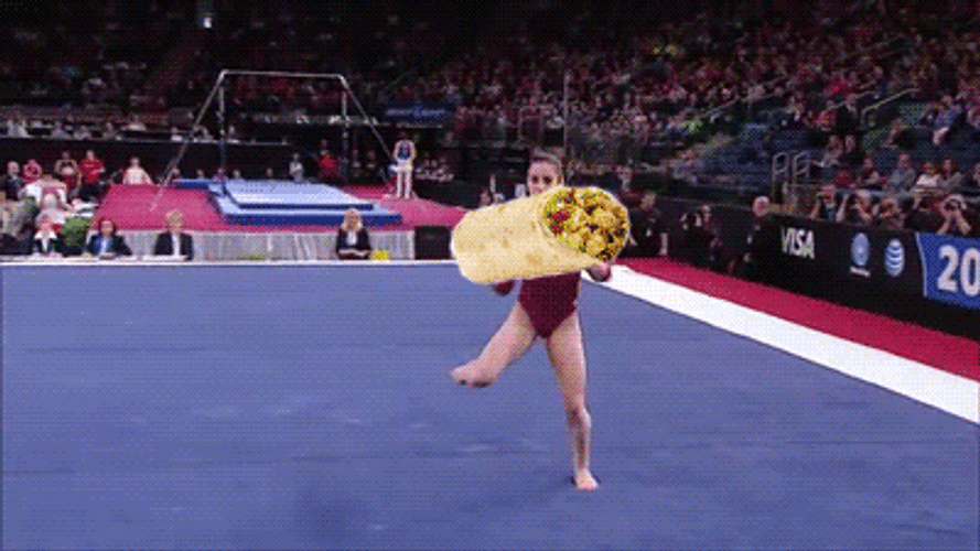 Gymnast Burrito Meme GIF