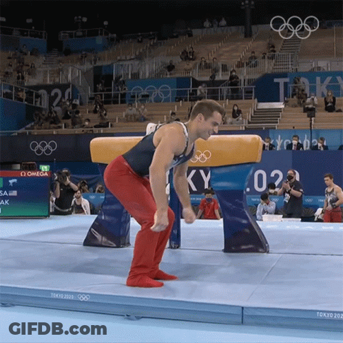 Gymnast Doing Trick On Pommel Horse GIF