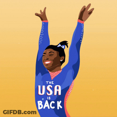 Gymnast With USA Is Back On Shirt GIF