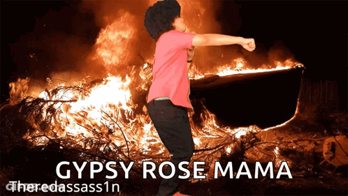Gypsy Rose Mama Poster With Burning Piano GIF