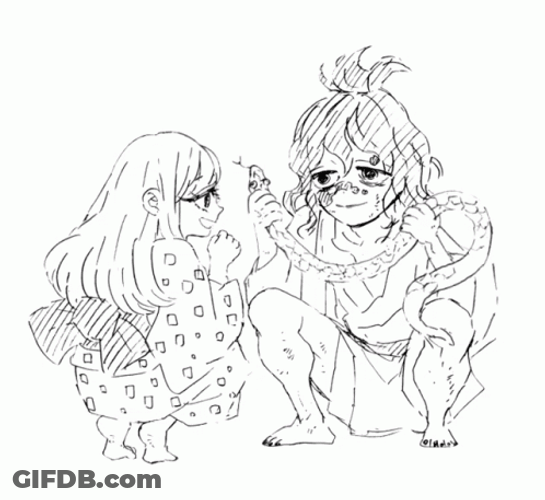 Gyutaro Black In White Sketches GIF