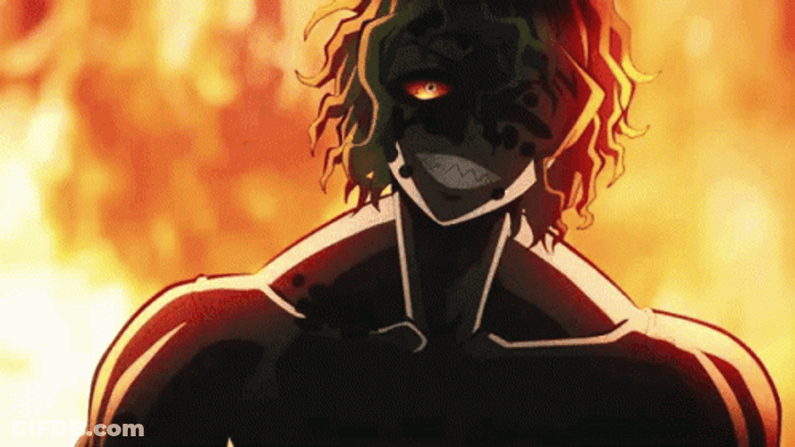 Gyutaro Demon Slayer On Fire GIF