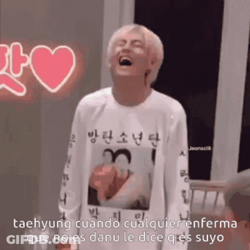 Ha  BTS Taehyung V Laugh GIF