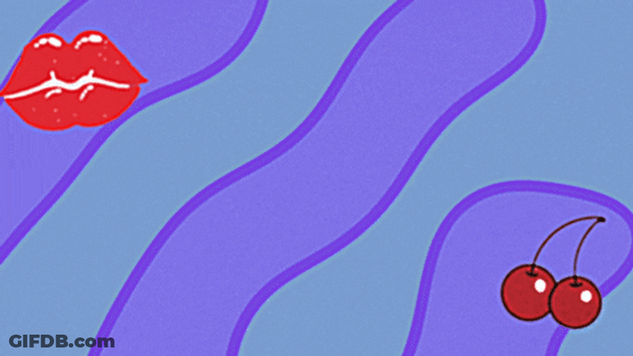 Ha Cherry Lips Purple GIF
