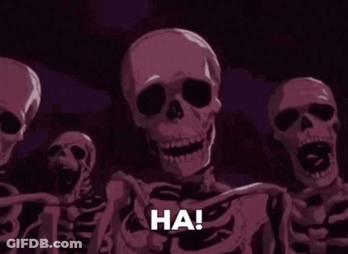 Ha Creepy Skeleton Stare GIF