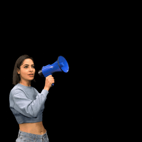 Ha Gay Chang Say Gay Megaphone Woman GIF