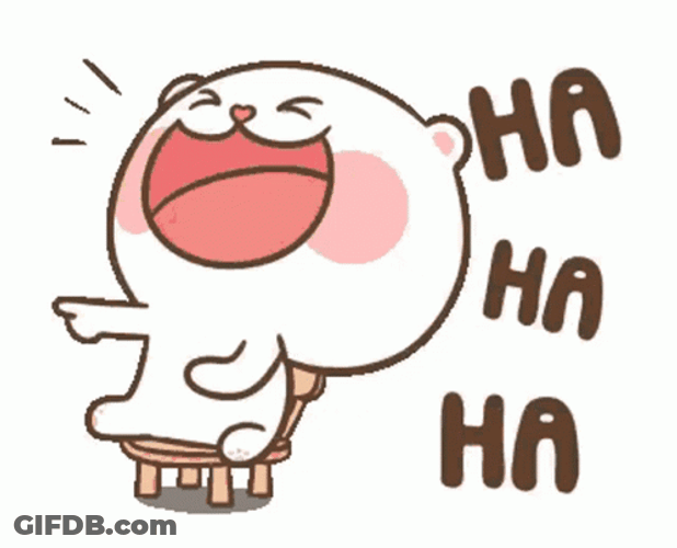 Ha Ha Puffy Bear Laughing GIF