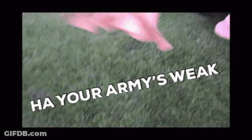 Ha Your Army's Weak GIF