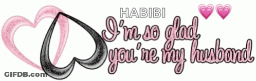 Habibi I'm So Glad You're My Husband Logo GIF