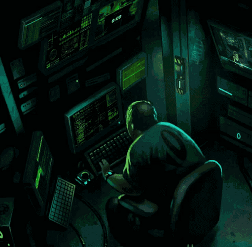 Hacker Hacking In The Dark GIF