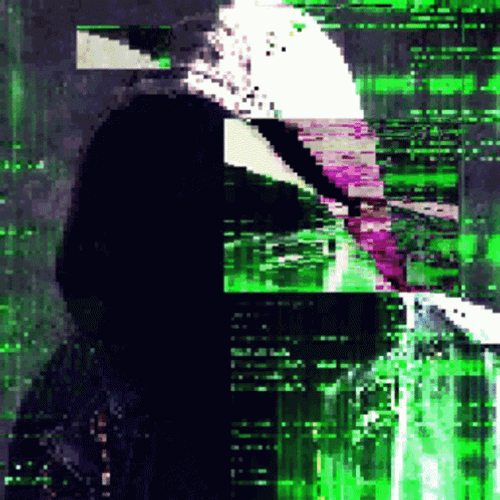 Hacker Man Glitching GIF