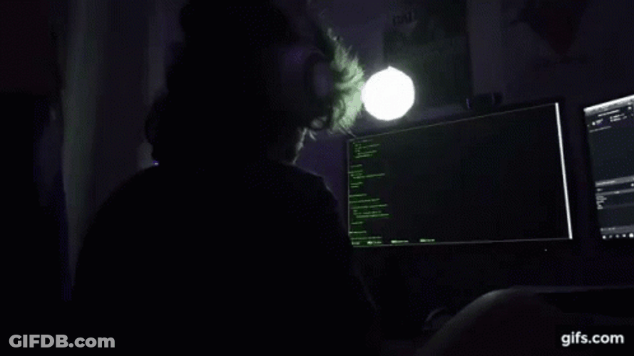 Hacker Screen Man Typing Coding GIF