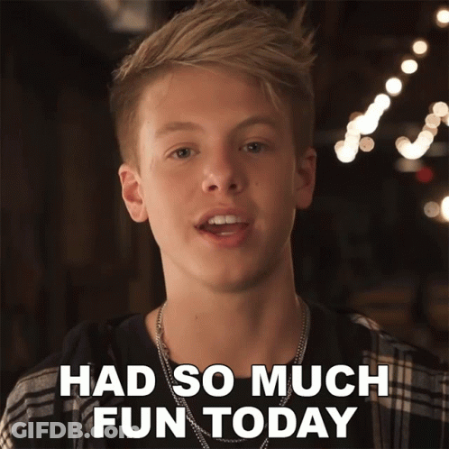 Had So Much Fun Today Carson Lueders GIF