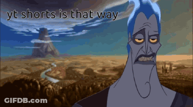 Hades Cartoon With YT Shorts Is That Way GIF