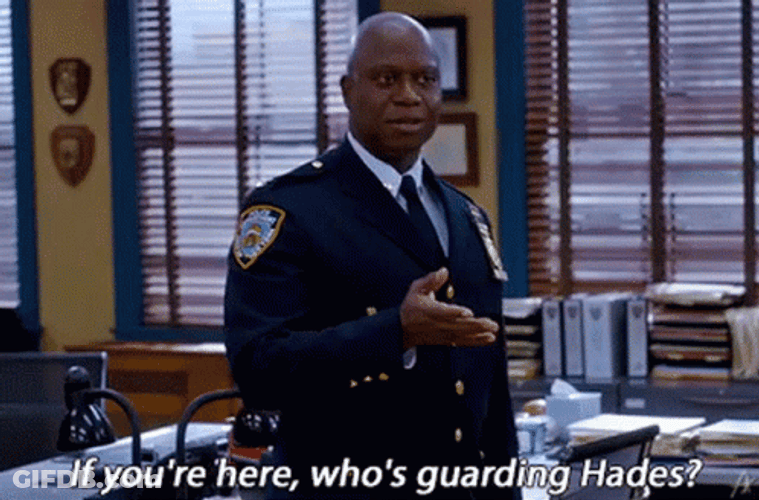 Hades Funny Raymond Holt Brooklyn Nine-Nine GIF