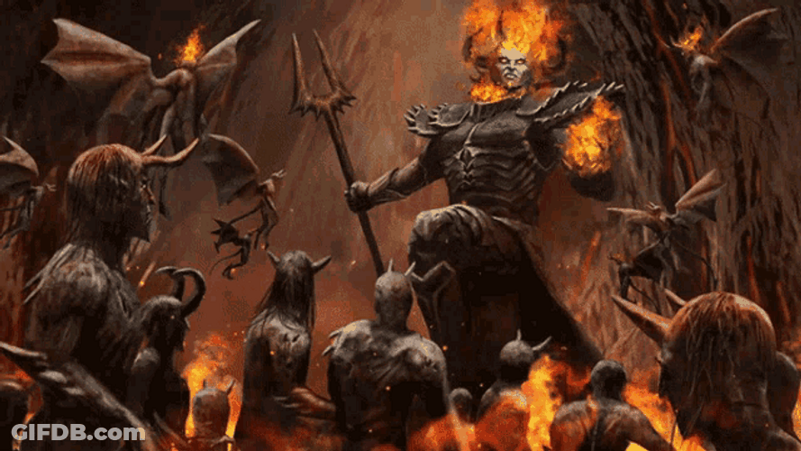 Hades Greek Mythology Underworld Card Game GIF