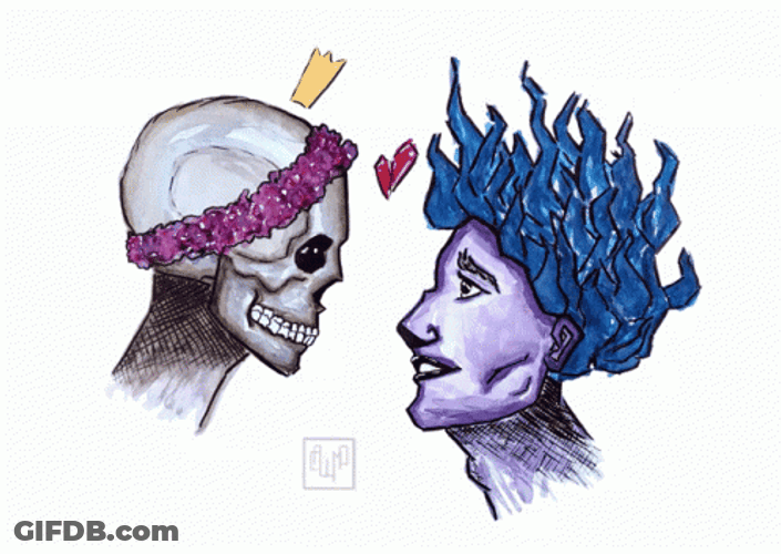 Hades Persephone Sketch Art Dead Kiss GIF