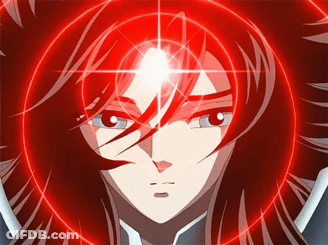 Hades Saint Seya Anime Forehead Glow GIF