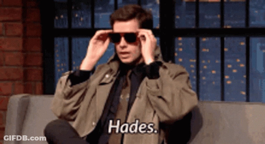 Hades Sunglasses Funny John Mulaney GIF
