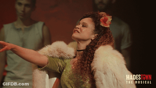 Hadestown Musical Poster With Woman GIF