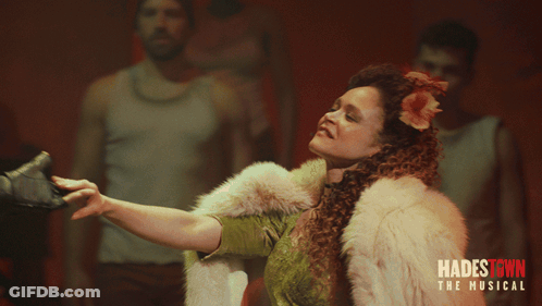 Hadestown Musical Poster With Woman GIF