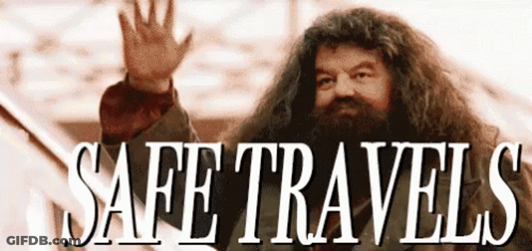 Hagrid Waving Safe Travels GIF