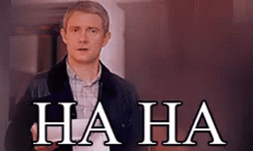 Haha No Martin Freeman GIF