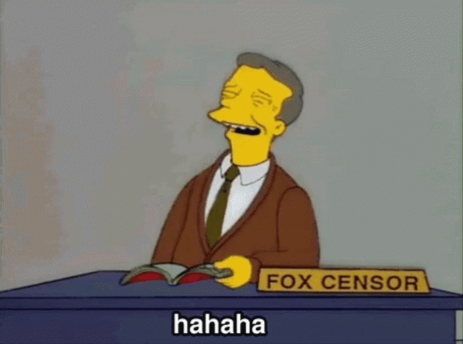 Haha No The Simpsons Fox Censor GIF