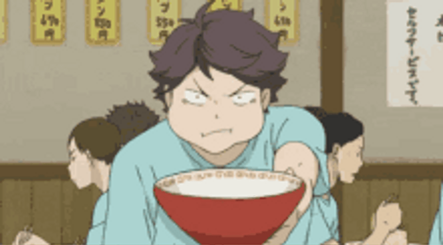 Haikyū Tōru Oikawa Eating GIF