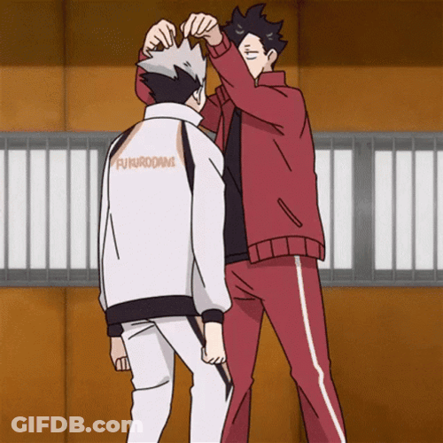 Haikyuu Kuroo Bokuto Sweet GIF