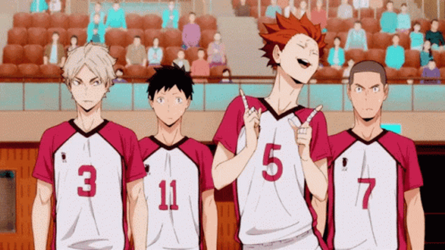 Haikyuu Satori Team Cheer GIF