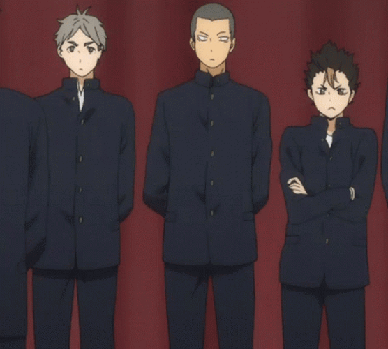 Haikyuu Sugawara Slaps Tanaka GIF
