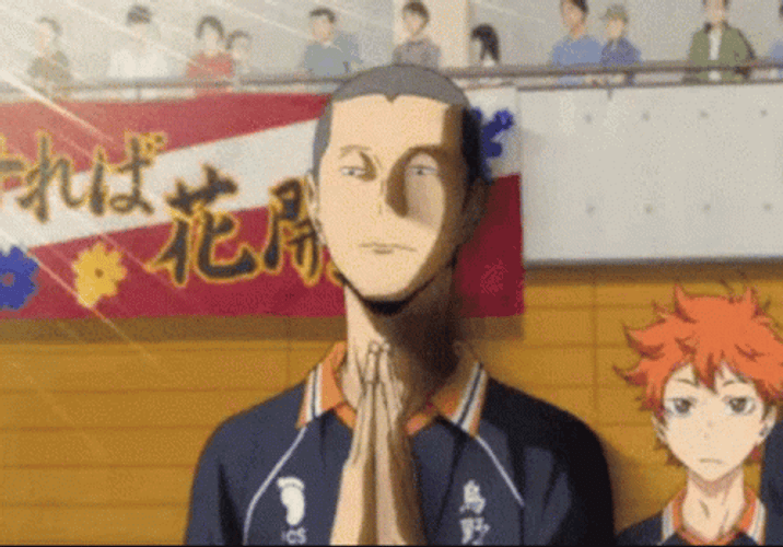 Haikyuu Tanaka Hinata Pray GIF