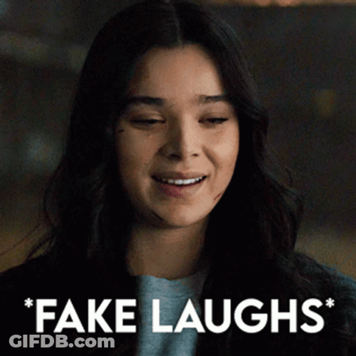 Hailee Steinfeld Fake Laugh GIF