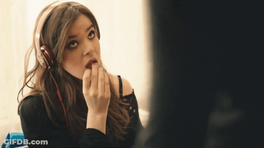 Hailee Steinfeld Munching GIF