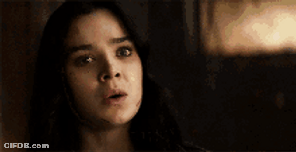 Hailee Steinfeld Pretends To Be Shocked GIF