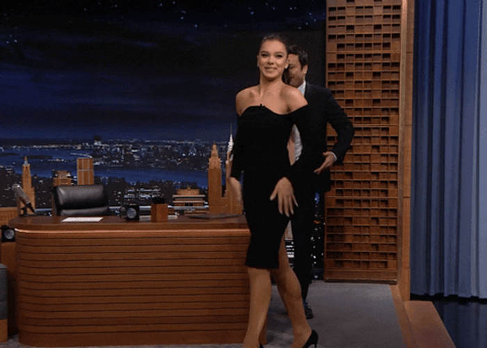 Hailee Steinfeld Waving Her Hand GIF