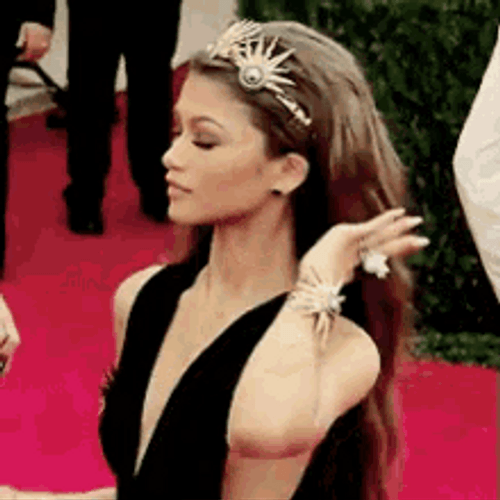 Hair Flip Zendaya Red Carpet GIF