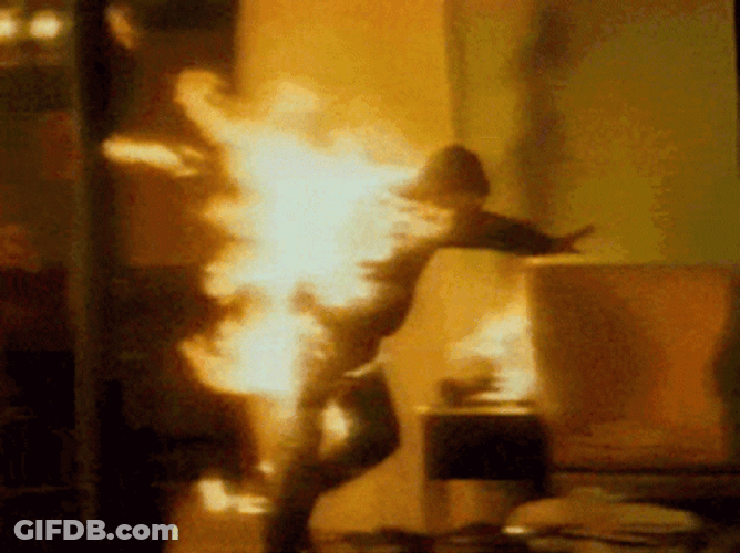 Hair On Fire Burning GIF