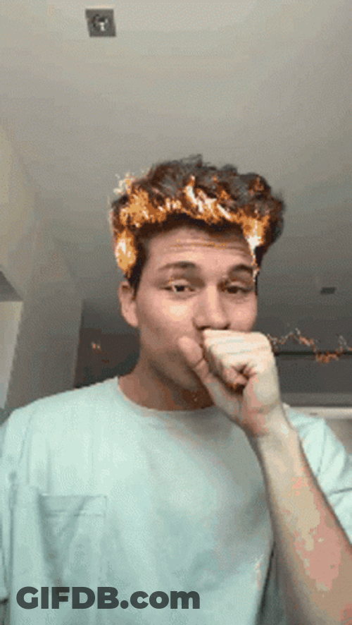 Hair On Fire Filter GIF