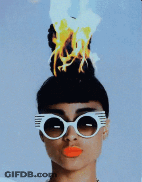 Hair On Fire Like A Boss GIF