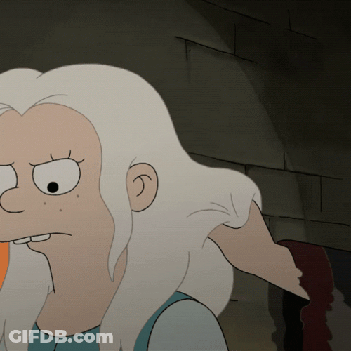 Hair Pull Bean Princess GIF
