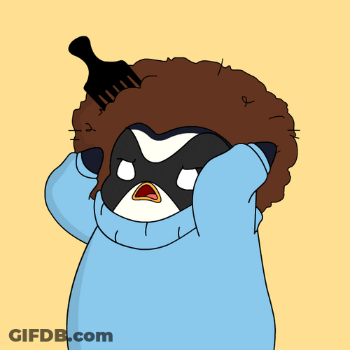Hair Pulling Stressed Scream Penguin GIF