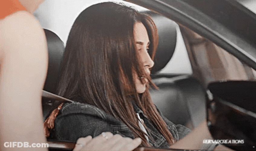 Hair Tuck Dipika Kakar In Car GIF