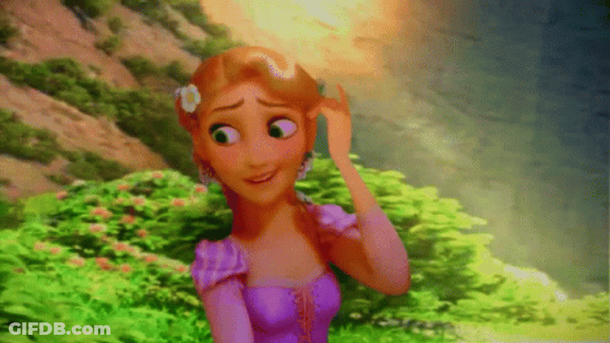 Hair Tuck Tangled Rapunzel GIF