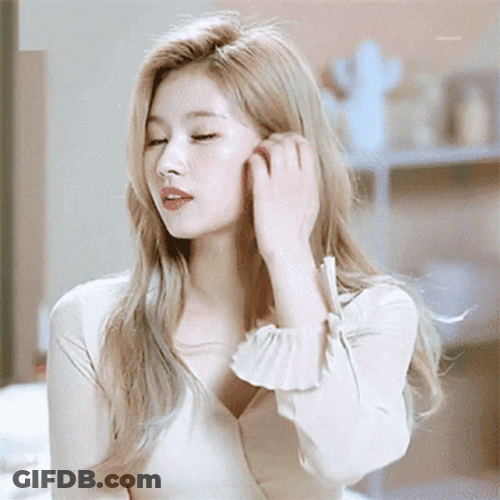 Hair Tuck Twice Sana Kpop GIF